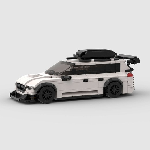 Coche deportivo blanco Moc, juguetes para niños