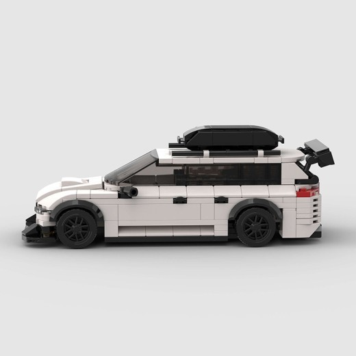 Coche deportivo blanco Moc, juguetes para niños