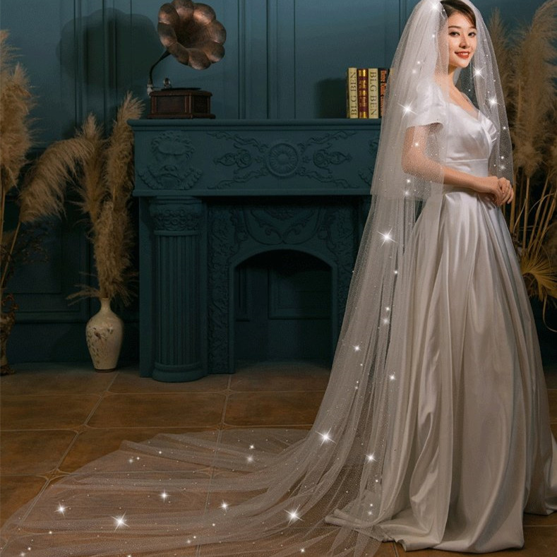 Tocado de perlas para accesorios de boda con velo de novia