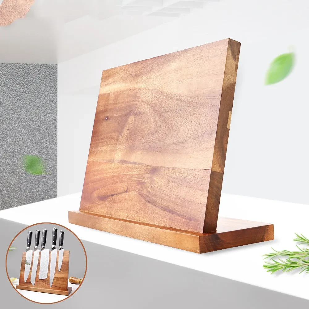 Portacuchillos magnético de madera para cocina