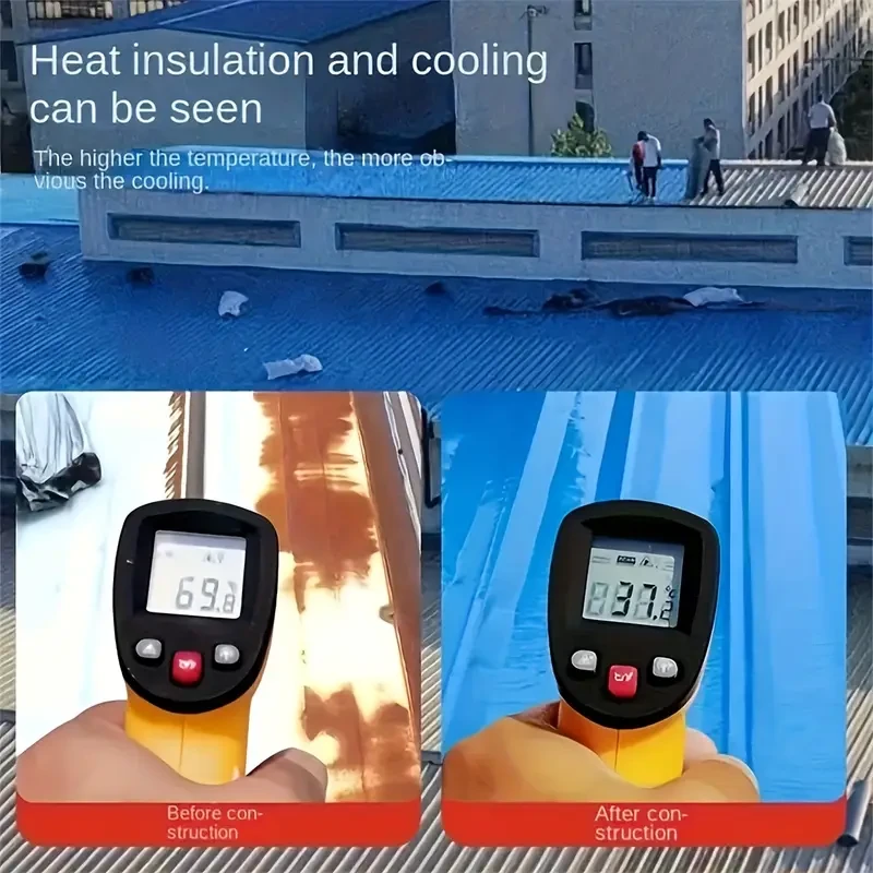 Cinta impermeable de PVC de alta resistencia para techos metálicos: 19,99/49,78/99,82 cm de ancho x 9,98 m de largo. Ideal para grandes espacios industriales y comerciales. Previene fugas y óxido en superficies metálicas.