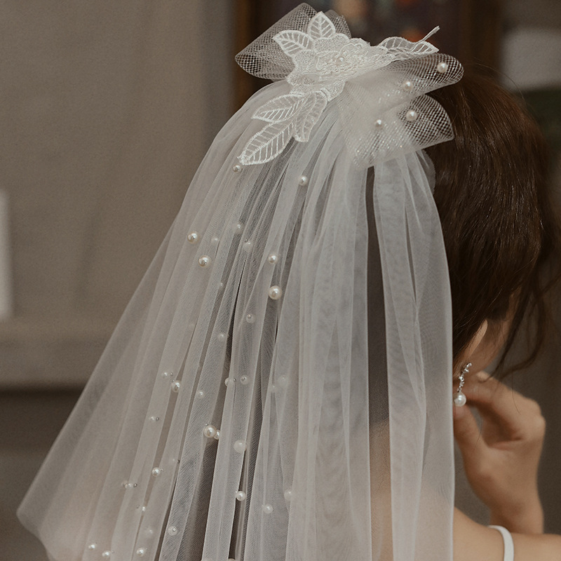 Velo con lazo dulce japonés y coreano para fiestas y bodas