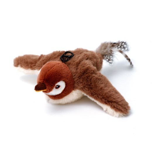 Juguete de peluche para mascotas que hace sonido, pez eléctrico, pájaro alado saltando