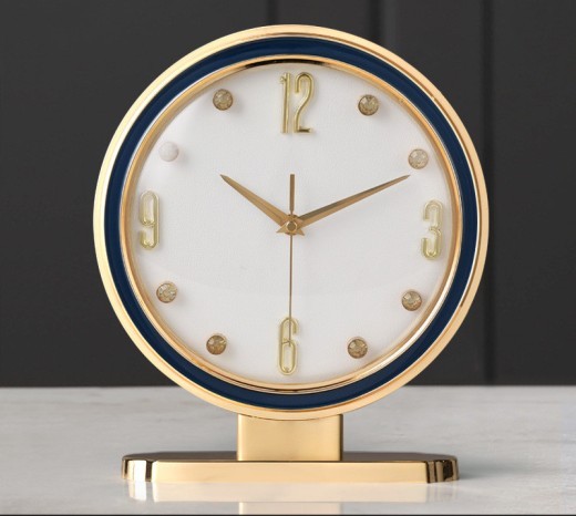 Reloj de escritorio de cuero con diseño creativo para el hogar y la moda