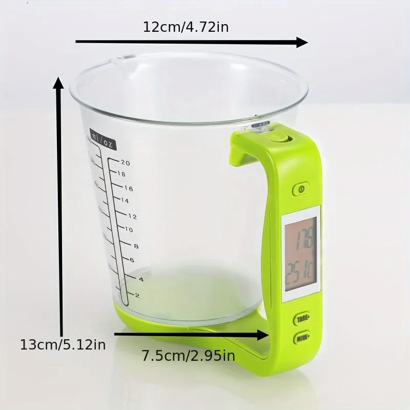 Taza medidora electrónica multifunción para cocina, báscula de cocina, báscula para comidas, herramientas, cuchara de plástico, vaso de plástico pequeño electrónico, personalizado