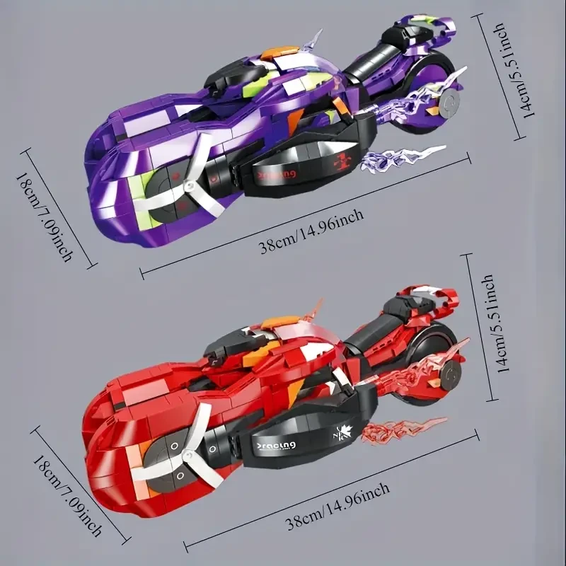 Juego de bloques de construcción de la serie Speed Iron Cavalry (1522 piezas), fabricado en ABS.