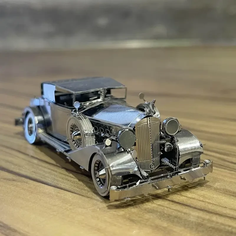 Modelo de coche clásico Packard de 1934 para armar uno mismo, con pegamento 3D