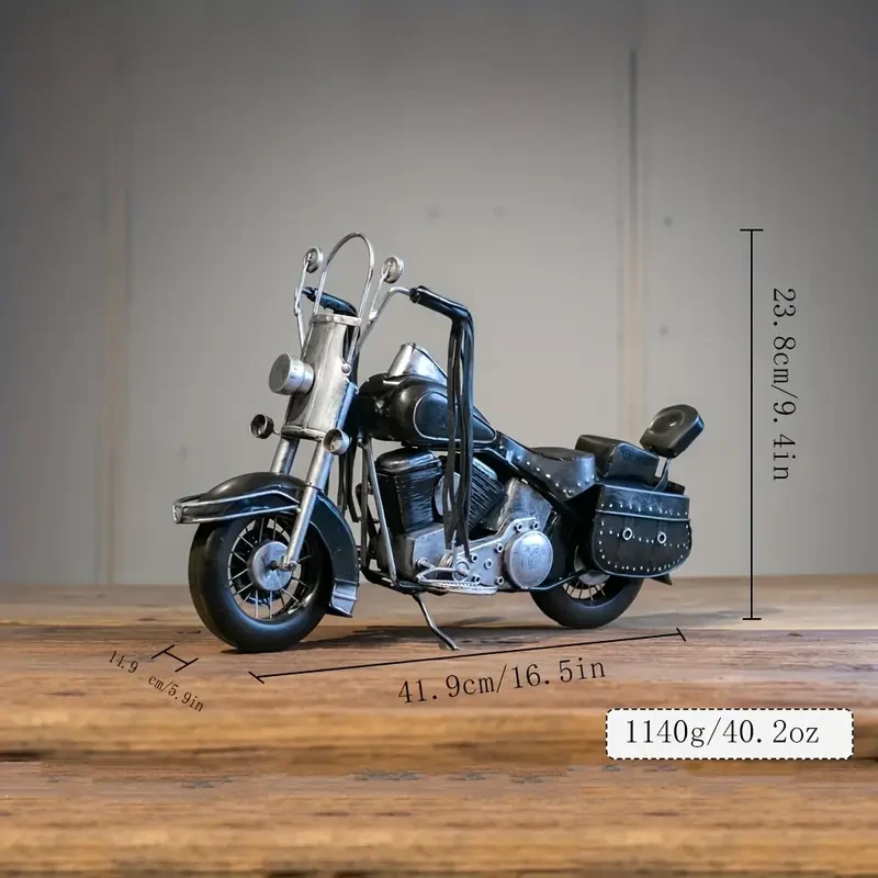 Modelo de motocicleta vintage 41,91 cm