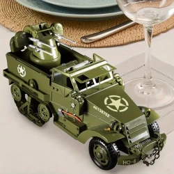 Kit de modelo de vehículo blindado militar vintage fundido a presión, coleccionable de hierro hecho a mano