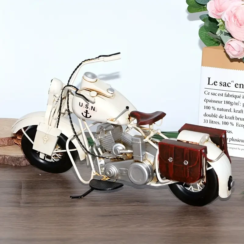 Modelo de motocicleta vintage de la Marina Americana - 33,78 cm