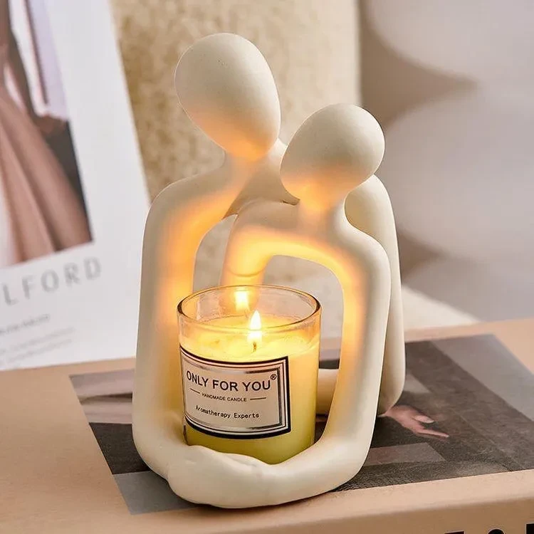 Conmovedora estatua de resina de pareja enamorada: un detalle decorativo moderno y atemporal para estanterías, escritorios y mesitas de noche. ¡Un regalo de San Valentín!