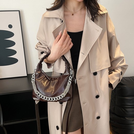 Bolso bandolera plisado de moda para mujer