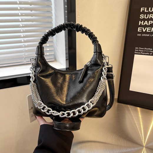 Bolso bandolera plisado de moda para mujer