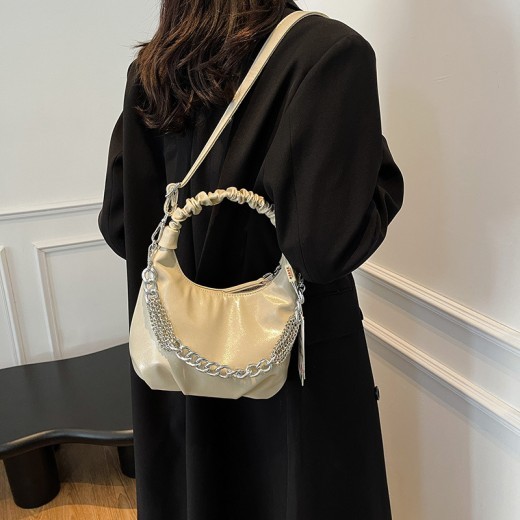 Bolso bandolera plisado de moda para mujer
