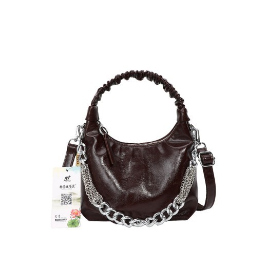 Bolso bandolera plisado de moda para mujer