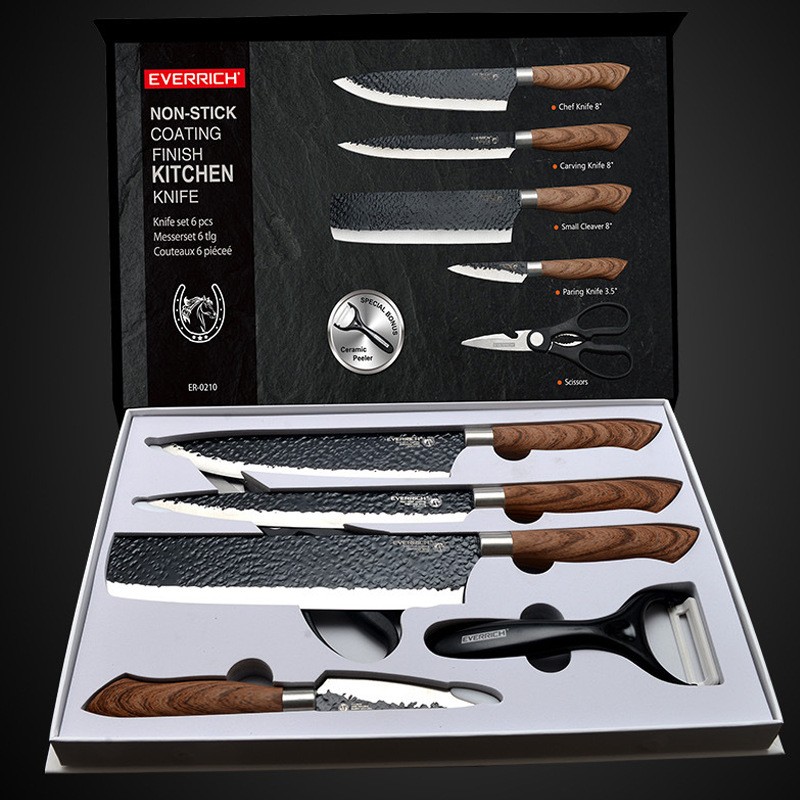 Juego de cuchillos de cocina de acero inoxidable