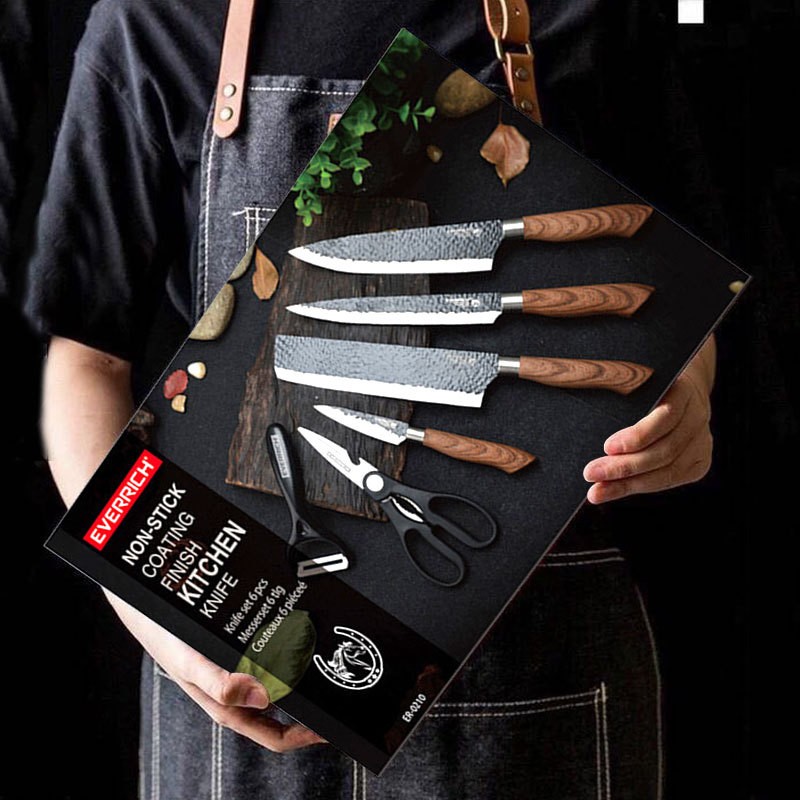 Juego de cuchillos de cocina de acero inoxidable