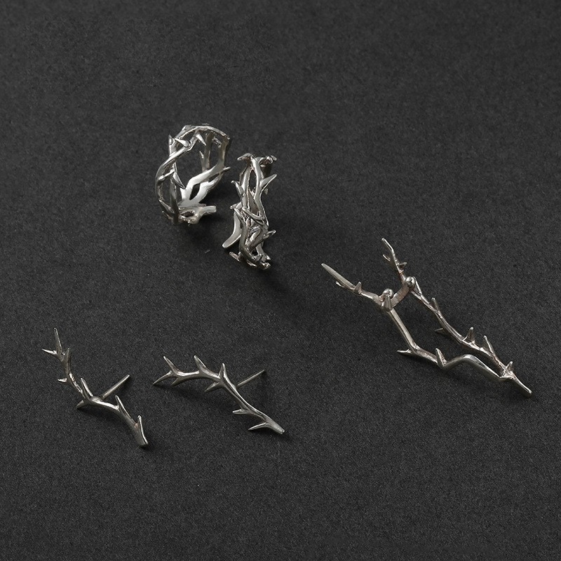 Anillos de ramas y espinas estilo vintage Ins