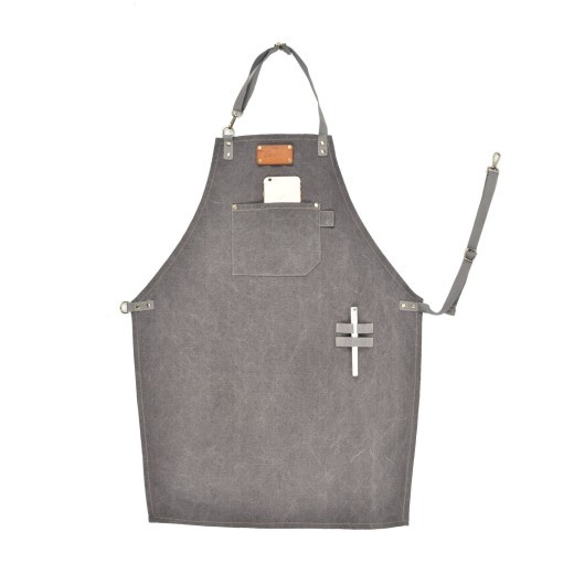 Delantal de lona gruesa para peluquería, panadería, cafetería y jardinería.