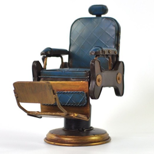 Silla de barbería americana de hojalata creativa de cajero