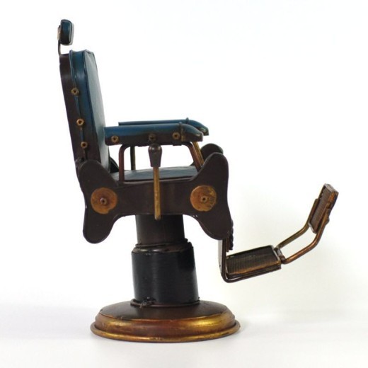 Silla de barbería americana de hojalata creativa de cajero