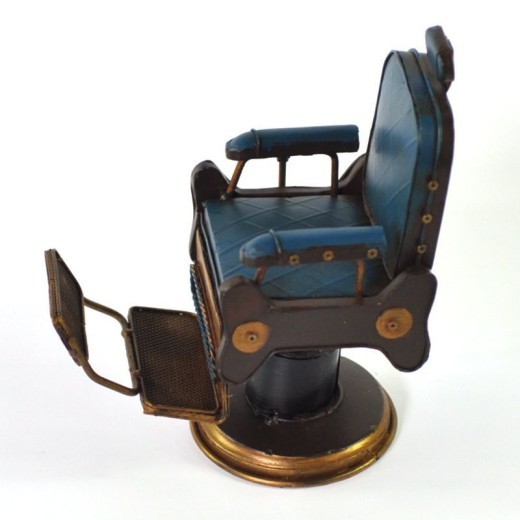 Silla de barbería americana de hojalata creativa de cajero