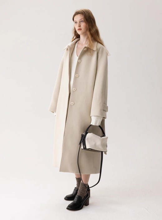 Bolso de hombro Boston con sensación de costura de lona