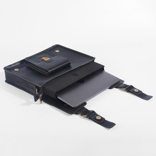 Bolso retro portátil de un solo hombro para computadora portátil