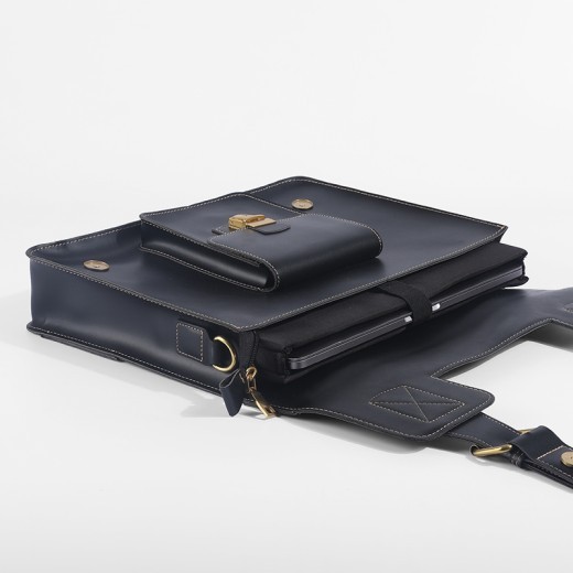 Bolso retro portátil de un solo hombro para computadora portátil