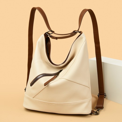 Bolso de hombro de cuero suave de moda para mujer de gran capacidad