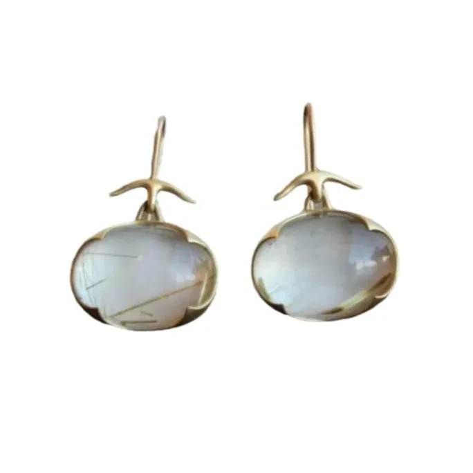 Pendientes ovalados con personalidad y estilo sencillo para mujer