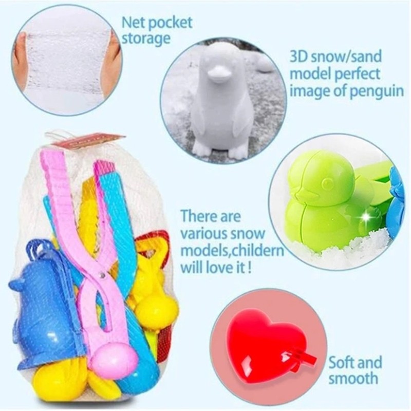 Kit de 8 juguetes de nieve de invierno