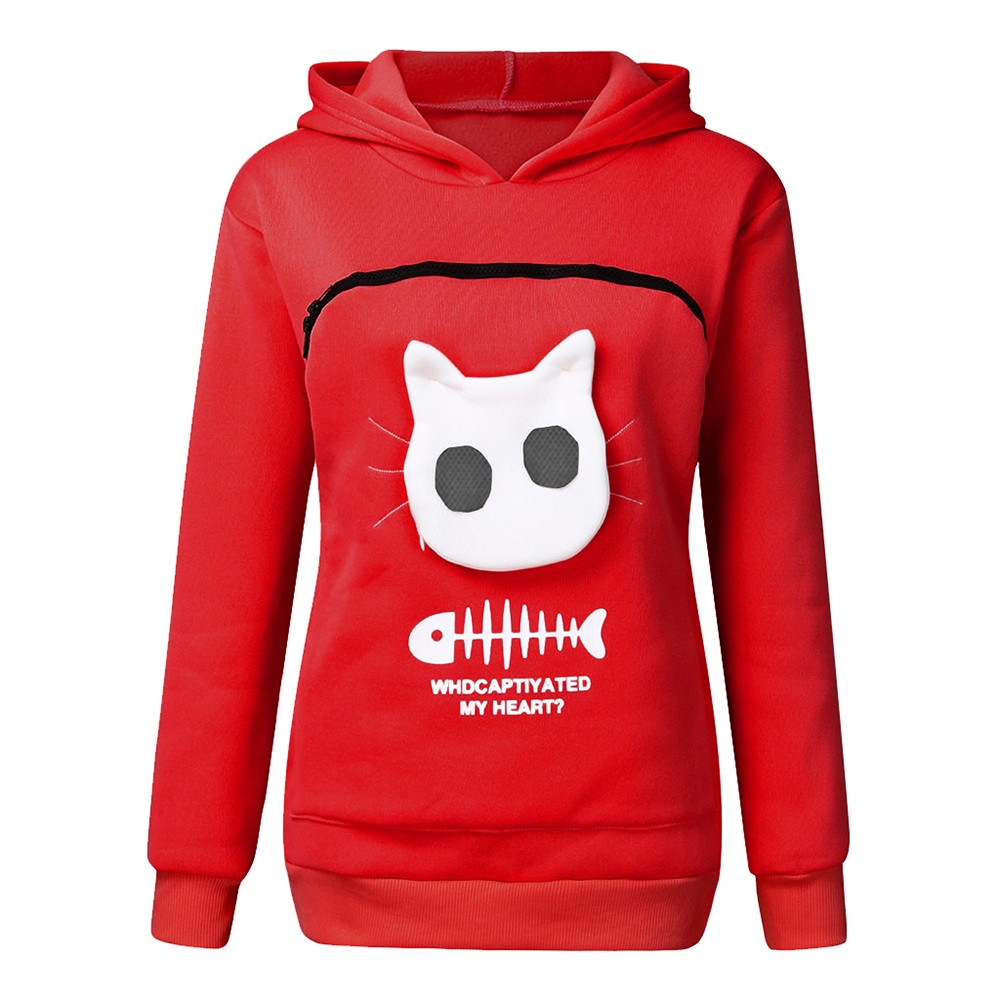 Sudadera con capucha y orejas de animal para amantes de los gatos y los perros.