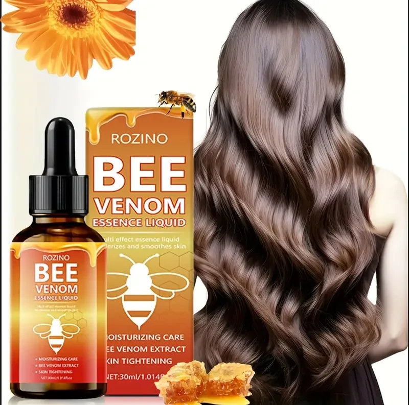 Set de 5 productos para el cuidado de la piel y el cabello con veneno de abeja de ROZINO: hidratante y nutritivo. Incluye crema de ojos de panal, cremas para articulaciones y pies, champú y acondicionador con aceite de jojoba y escualano vegetal. Para una
