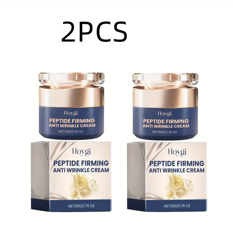 Crema de día y de noche con péptidos (50 g x 2 unidades), contiene manteca de karité, ácido hialurónico y nicotinamida, hidrata la piel, fórmula suave, hidrata y humecta.