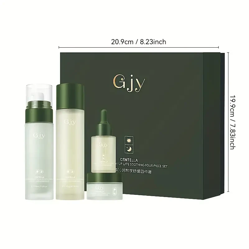Traje/Tónico + Esencia + Hidratante + Crema Hidratante Snow for Lotus Stay Up Late Set de cuatro piezas Set de cuidado hidratante de la piel Set de cuidado de la piel con crema de agua Caja de regalo Regalo de cumpleaños Regalo de Navidad Regalo de Acción