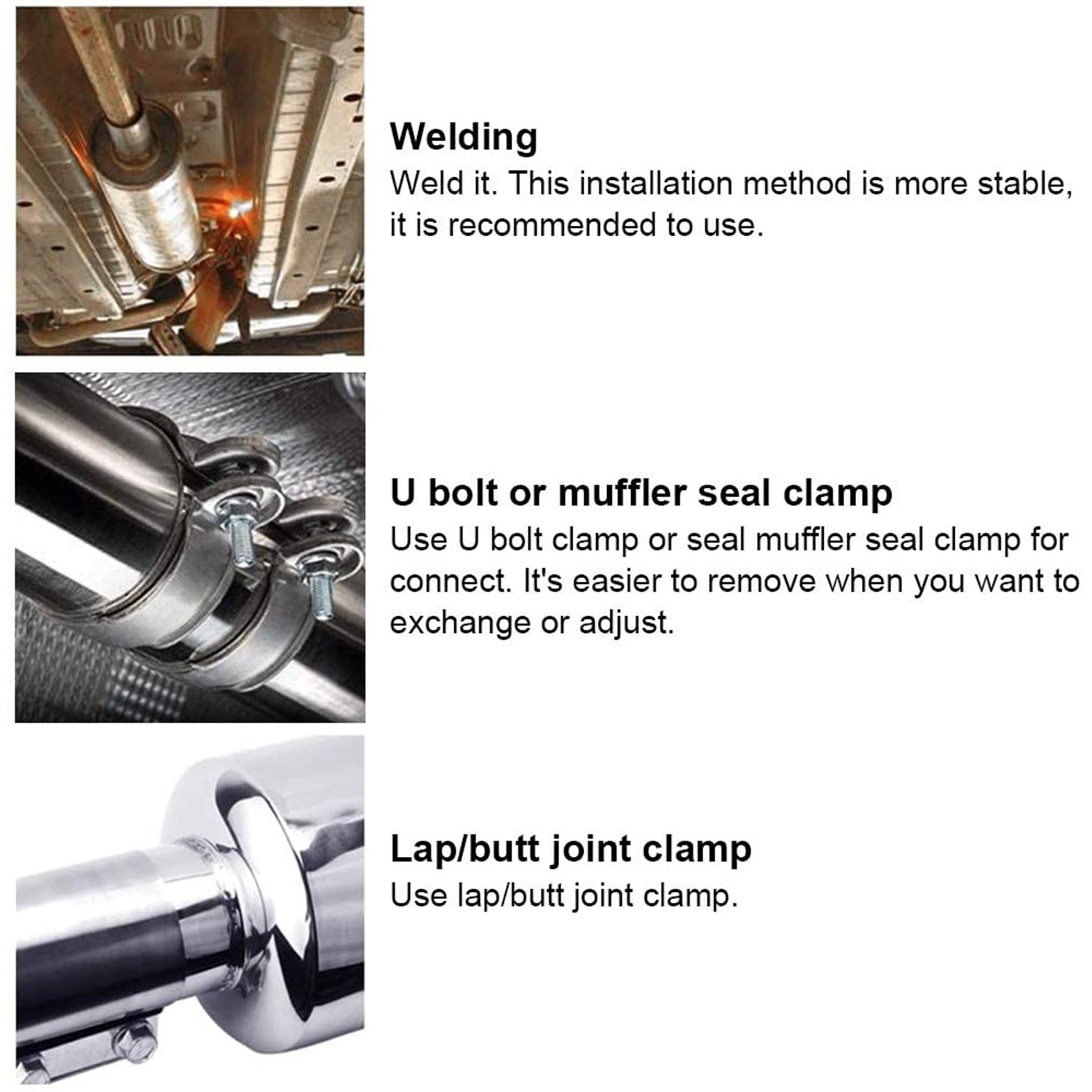 Tubo de escape modificado para coche, tambor de cola de acero inoxidable