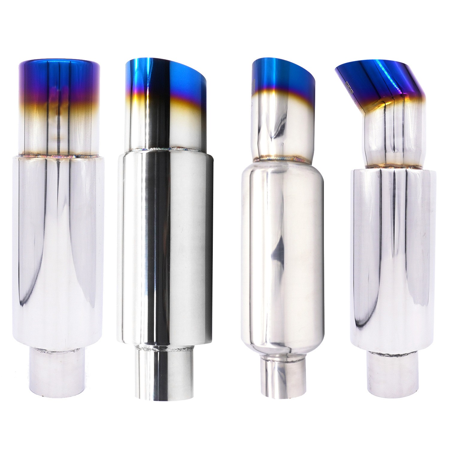 Tubo de escape modificado para coche, tambor de cola de acero inoxidable