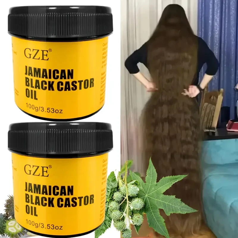 Juego de 2 aceites de ricino negro de Jamaica que fortalecen el cabello y el cuero cabelludo.