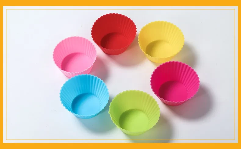 Moldes de silicona antiadherentes reutilizables para cupcakes, 12 unidades