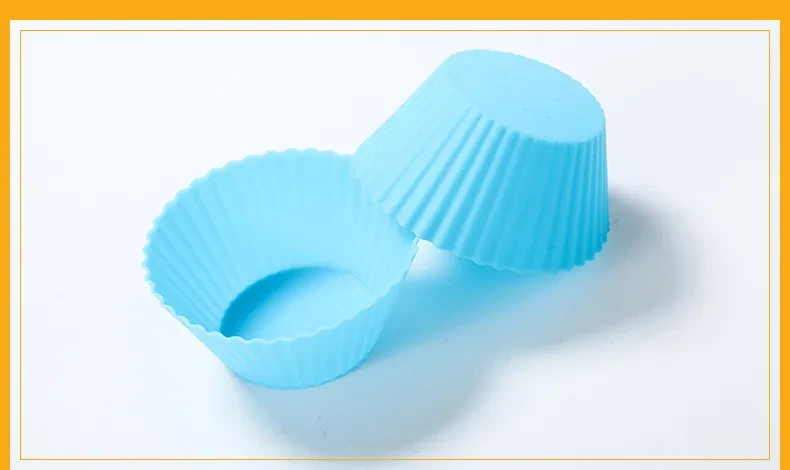 Moldes de silicona antiadherentes reutilizables para cupcakes, 12 unidades