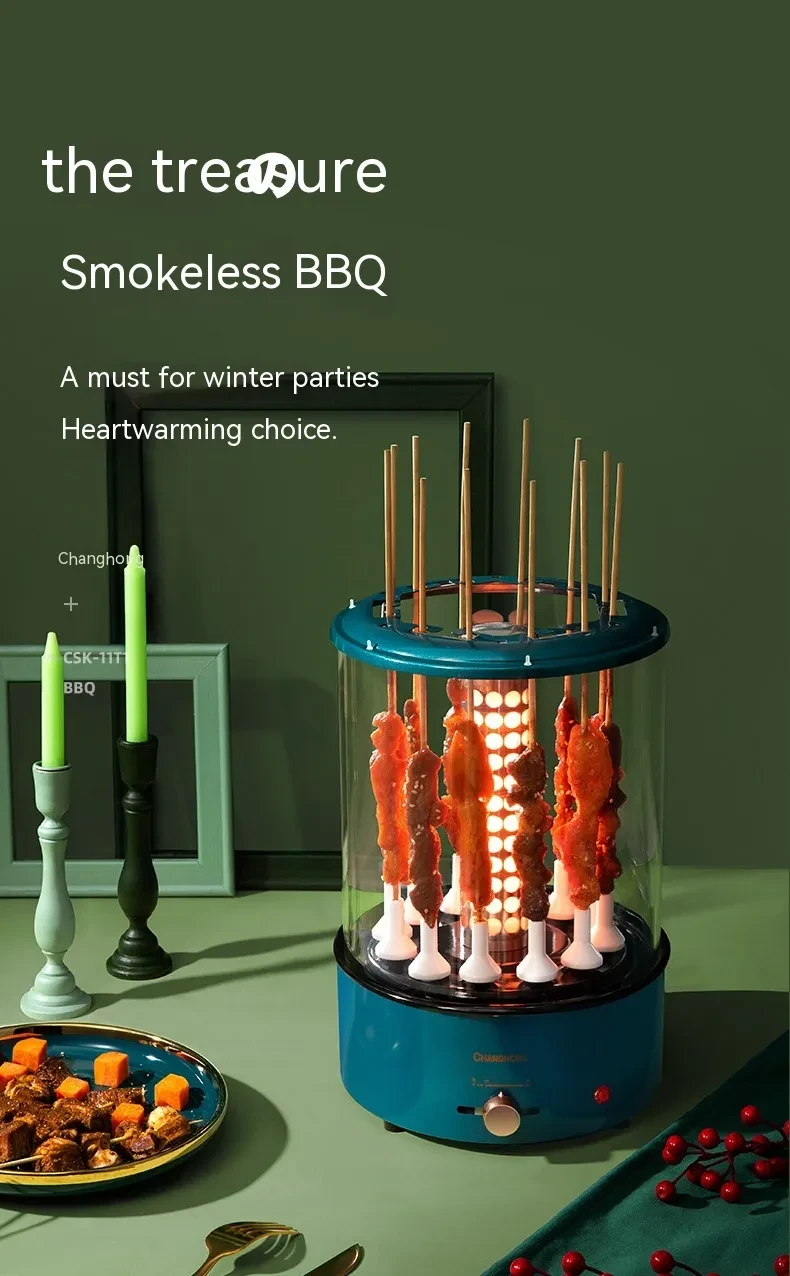 Máquina automática para hacer brochetas sin humo multifunción