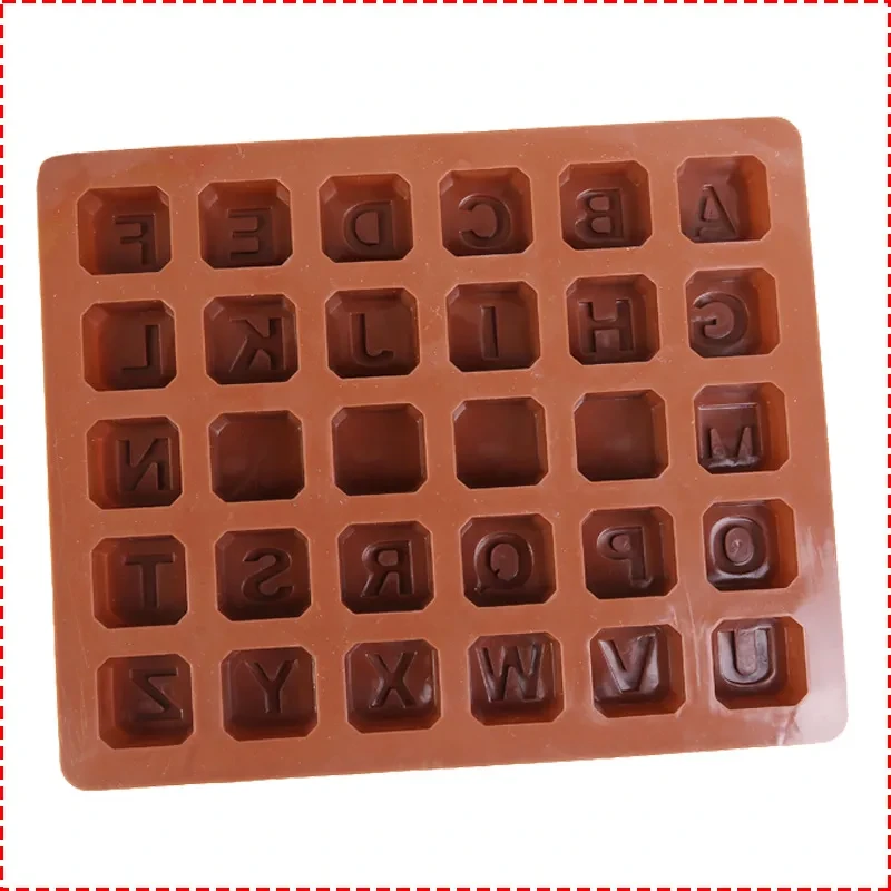 Molde de silicona con forma de 26 letras mayúsculas