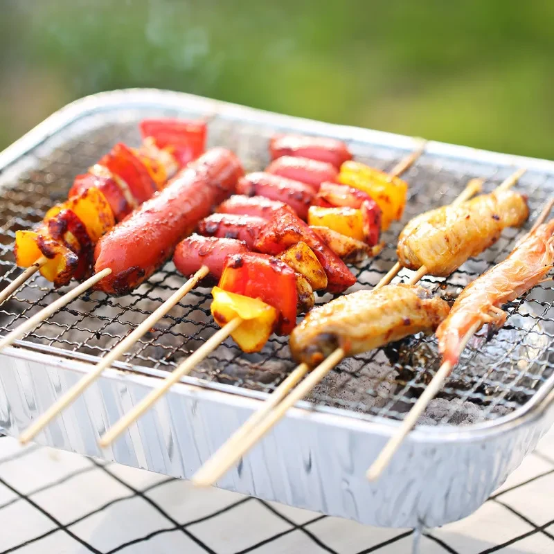 Parrilla portátil para el hogar, pequeña parrilla de carbón para barbacoa, estufa para barbacoa