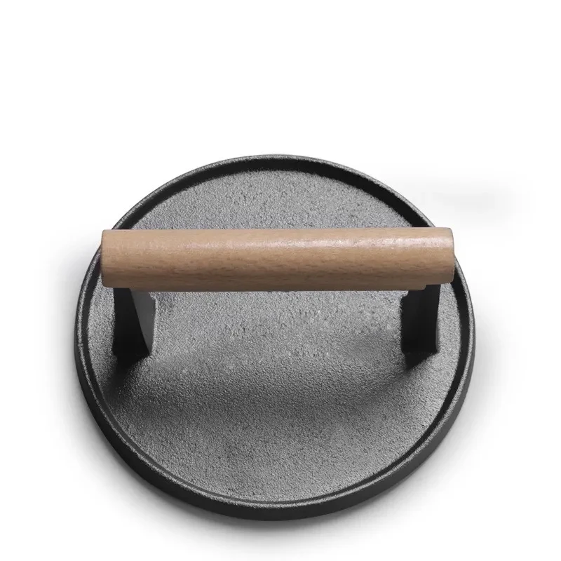 Tabla de prensado de filetes de hierro fundido, herramientas para barbacoa, teppanyaki, tabla de prensado de calamares, accesorios para barbacoa y picnic al aire libre