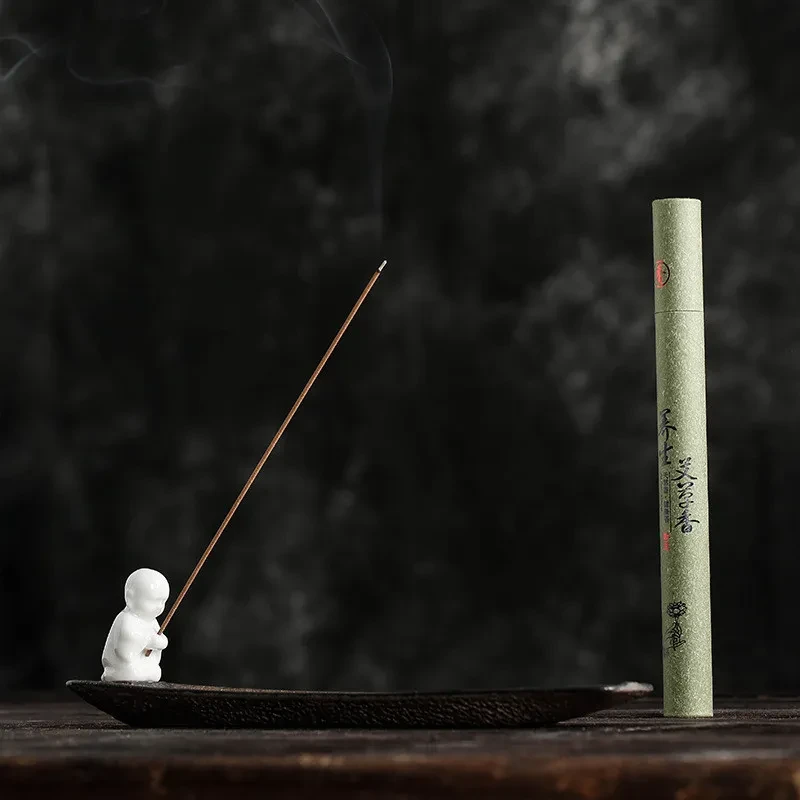 Adornos de inserción de incienso de monje pequeño, artesanías de cerámica creativas