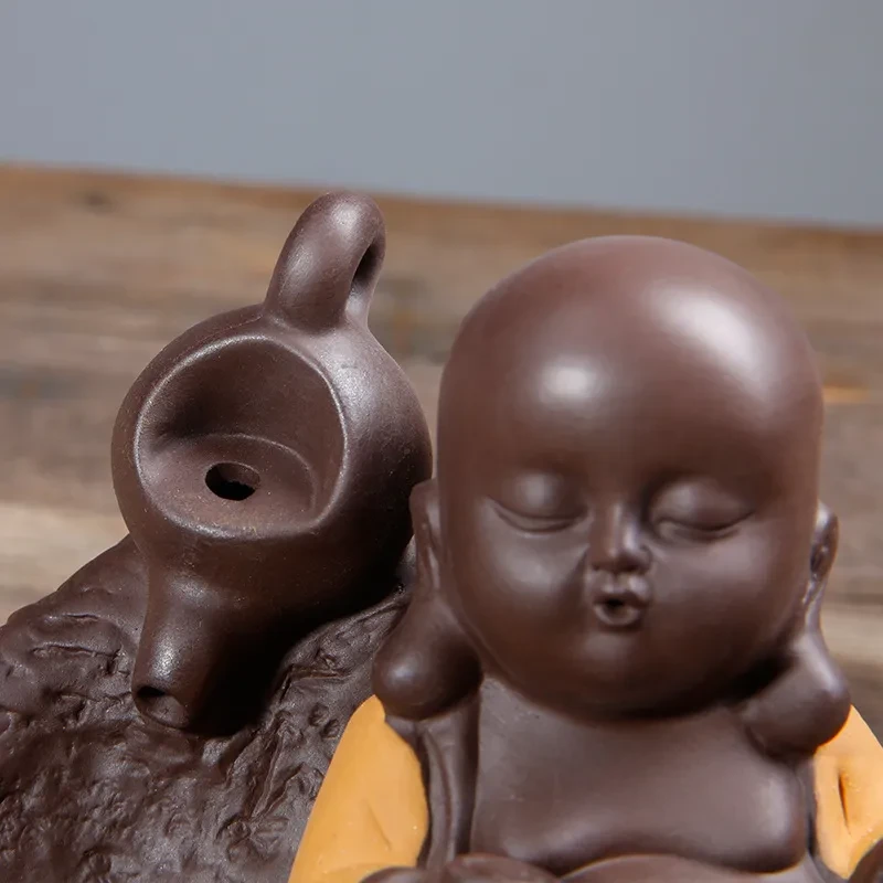 Quemador de incienso de reflujo de arena morada Little Monk Quemador de incienso de sándalo Incense Road