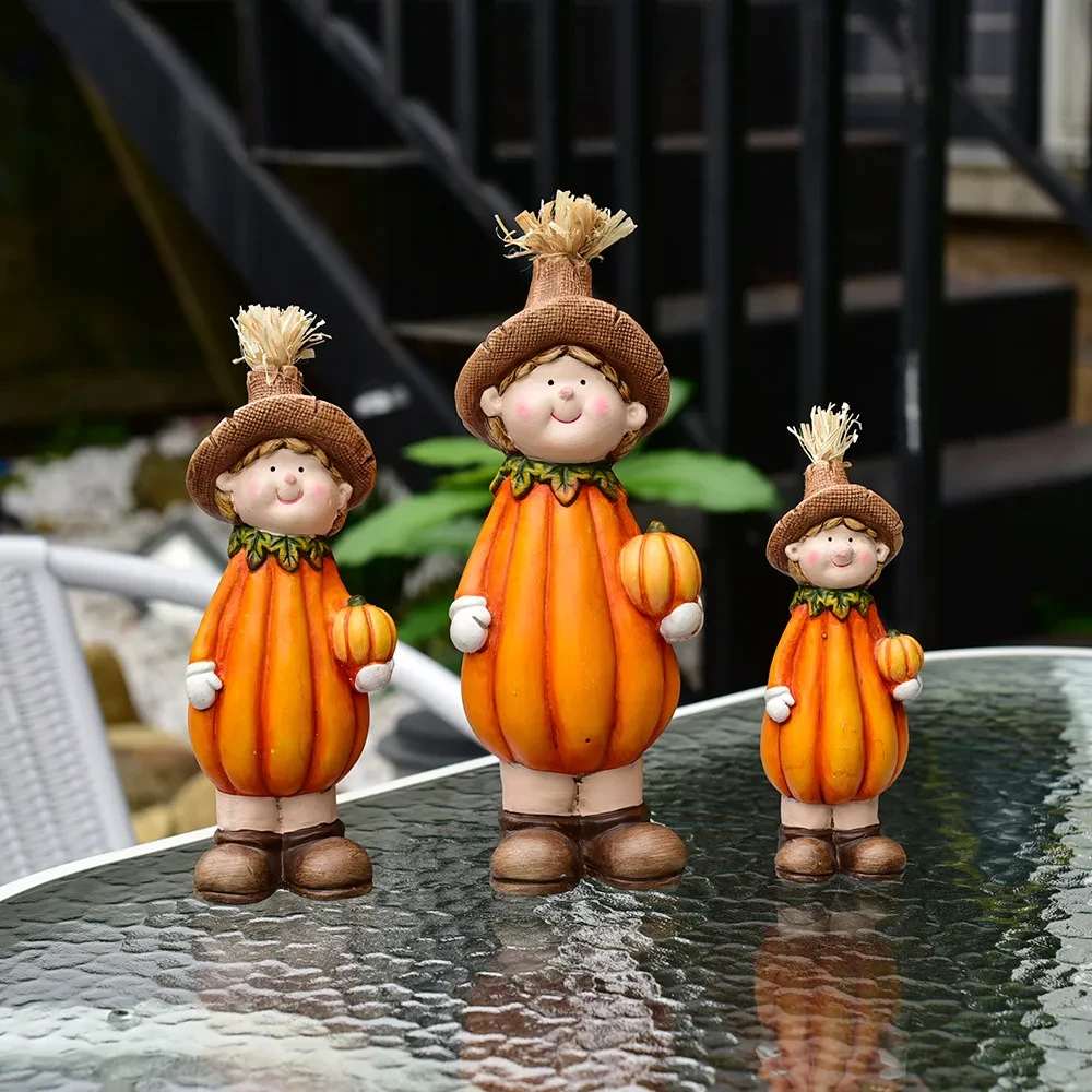 Artesanías de cerámica con forma de calabaza de dibujos animados, creativas y lindas, para el festival de la cosecha