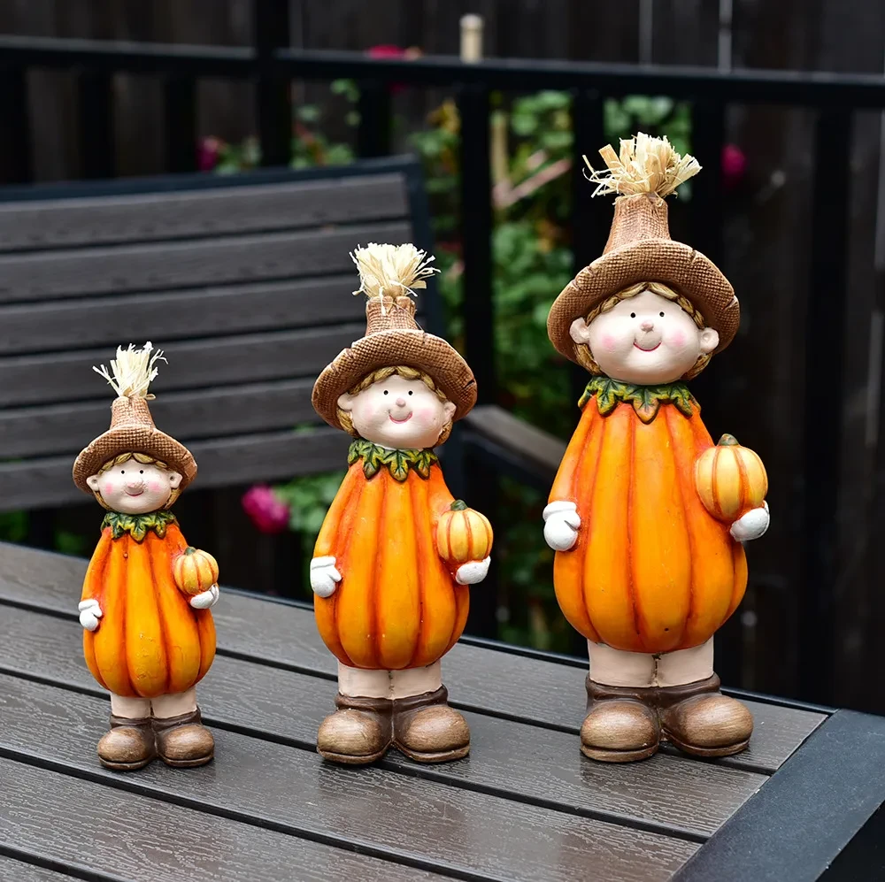 Artesanías de cerámica con forma de calabaza de dibujos animados, creativas y lindas, para el festival de la cosecha