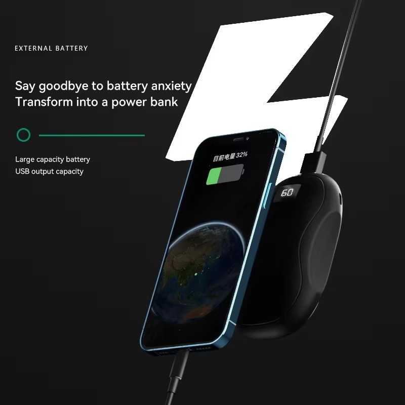 Calentador de manos portátil de 50000 mAh, gran capacidad, eléctrico, calentamiento rápido, batería de doble cara.